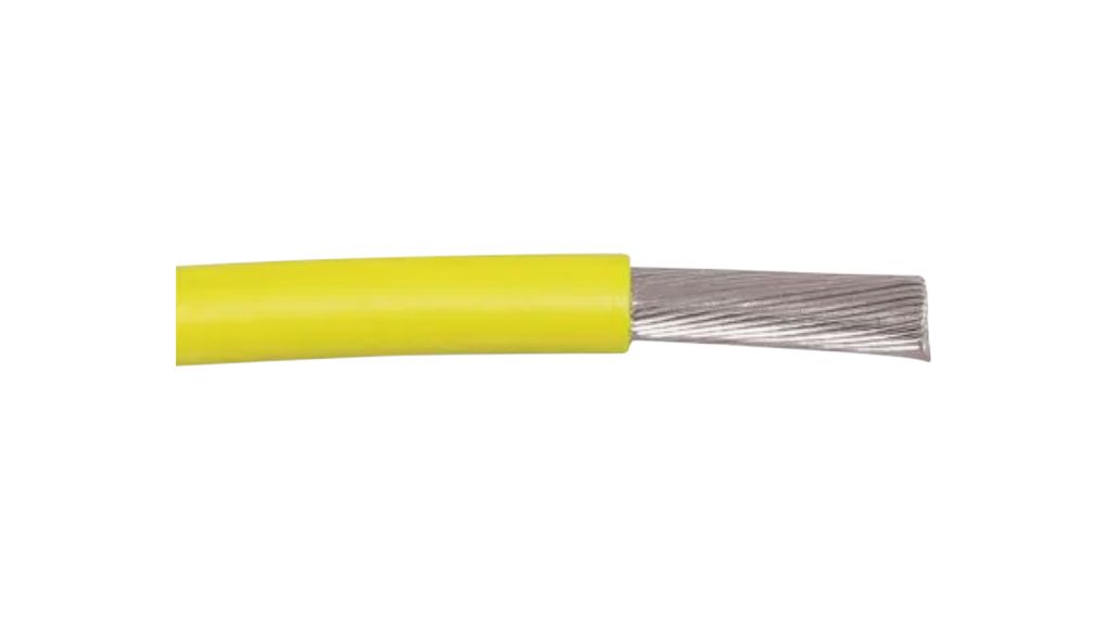 Gevlochten draden mPPE 0.96mm² Blank koper Geel EcoWire® Plus 30.5m